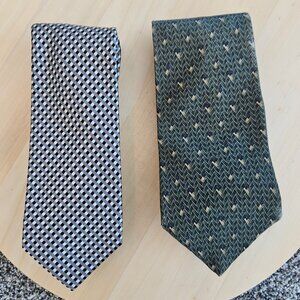 Lot of two Mens 100% Silk ties, Dockers Khakies and Corsini Sevenfold Collectio